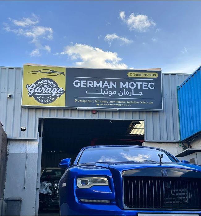 German Motec workshop interior Dubai